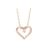 Heart Sterling Silver Necklace-Rose Gold