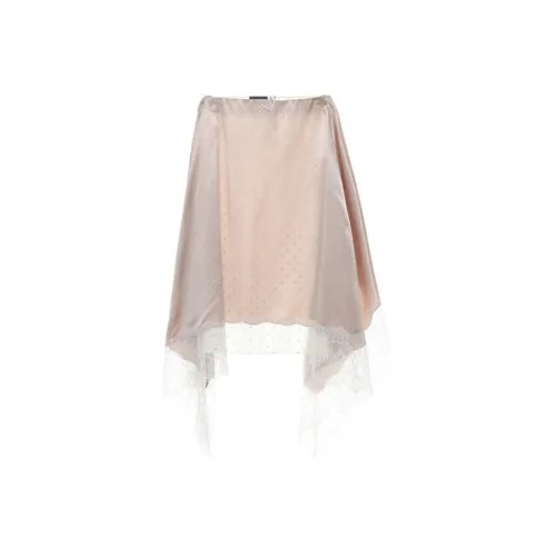 TRINITE D'ESTIENNE 핑크 여성 캐주얼 롱 스커트