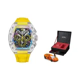 Transparent Case Yellow Dial Yellow Rubber Strap