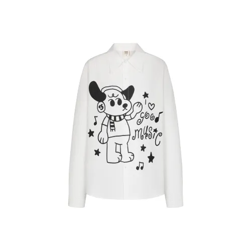 MeiHaoStore 화이트 남녀공용 셔츠