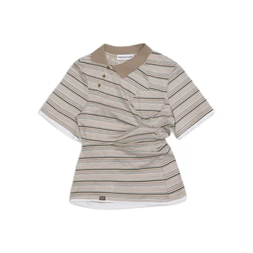 TRINITE D'ESTIENNE 카키 여성 폴로 셔츠