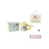 Crayon Shin-Chan and Shiro Mug Yellow (with Spoon+Gift Box Set)