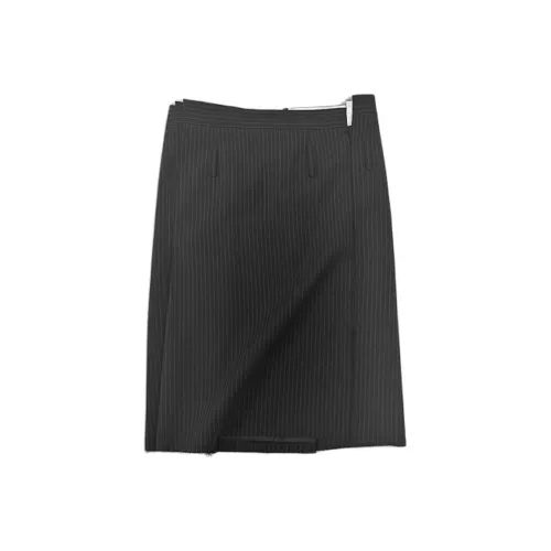 TRINITE D'ESTIENNE 블랙 여성 캐주얼 숏 스커트