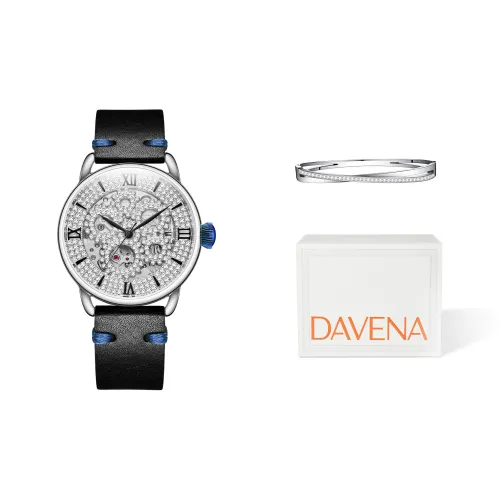 DAVENA 메커니컬 무브먼트 여성 도티드 아이 컬렉션 중국 시계 38MM 아르젠트