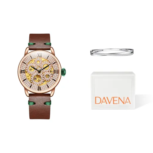 DAVENA 메커니컬 무브먼트 여성 도티드 아이 컬렉션 중국 시계 38MM 해골