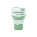 Foldable Water Cup — Green (Includes Multicolor Box Straw)