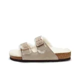 Gray Suede+White Fleece-Lined