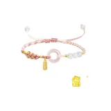 925 Silver-Peaceful Buckle Bracelet, Pink