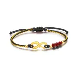 Sterling Silver Mobius Serpent Bracelet with Black Cord