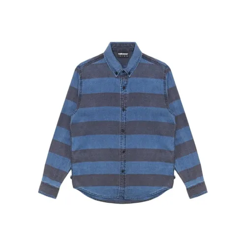 The Hundreds 블랙 앤 블루 남성 셔츠