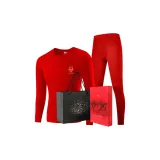 1 Set Underwear (Red) 100% cotton Antibacterial/Wolf Print/Shopping Bag Included