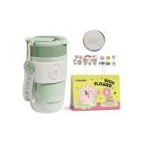 [Includes Shopping Bag+Sticker *2 3D Effect Stickers *6]Ceramic Liner Soft Mist Green 400ML
