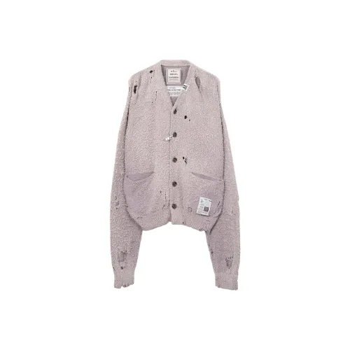 Maison Mihara Yasuhiro FW25 태양 페이디드 라이크 니트 가디건 니트웨어 여성