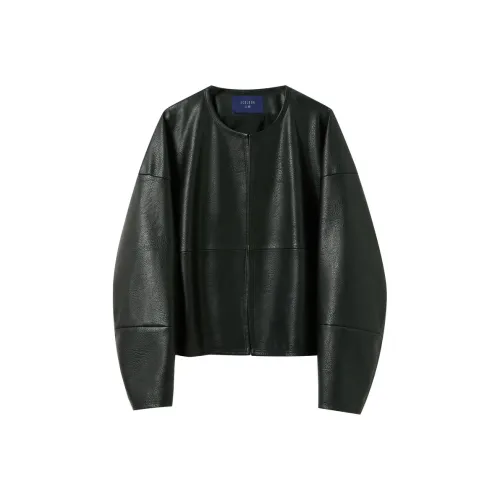 3COLOUR 클래식 블랙 여성 가죽 자켓