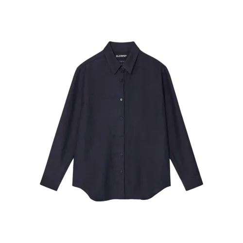 GLOWNY 마린 블루 여성 셔츠