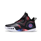 Fleece-Lined Leather Upper Black Red