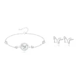 Sterling Silver Bracelet Sterling Silver Stud Earrings
