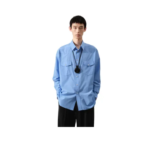 WHITT EPURE 아이스 블루 남성 셔츠