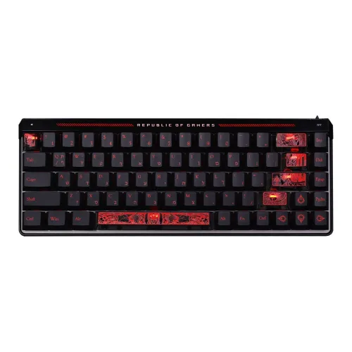 ROG 마법사 AceHFX 고딕 컴팩트 68키 RT Linear 스위치 맞춤제작 여행 8KHz 응답, 게이밍 E스포츠, Orico 드라이버 가스켓 구조, 멀티미디어 터치 조정, Aura Sync 기계식 키보드