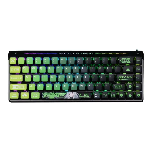 ROG 매지 에이스 HFX 그레이스 68키 AOC 드라이브 가스킷 구조, 멀티미디어 터치 컨트롤, 동기화된 RT 마그네틱 액스 맞춤 제작 키스트로크, 8KHz 응답 속도, E스포츠 게이밍 기계식 키보드