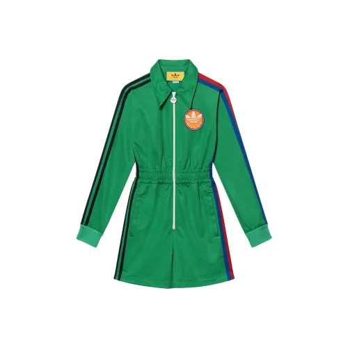 구찌 GUCCI X 아디다스 콜라보레이션 점프 슈트 여성 그린