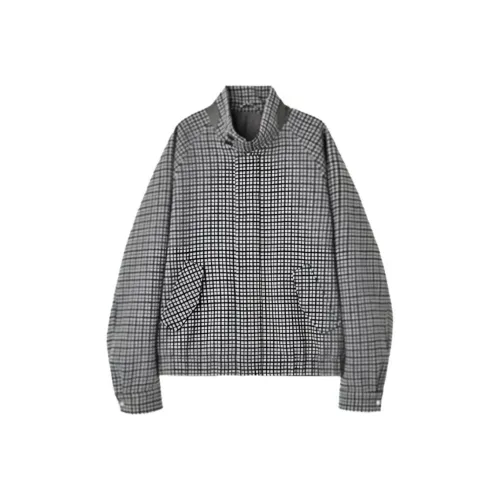 SINBOS 충격 그레이 체크 남성 자켓
