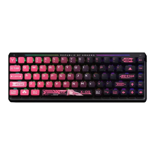 ROG 마법사 Ace HFX 팬텀 송 68키 RT Axis, 멀티미디어 제어, 8KHz 응답 속도, Godlight 동기화, 맞춤 제작 키 여행 가스켓 구조, 게이밍 E스포츠, Ocro 드라이버 지원 기계식 키보드