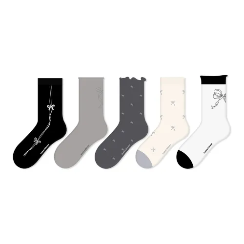COTTON CHEESE <브랜드_1> Dreams 5팩 세트 여성 크루 삭스