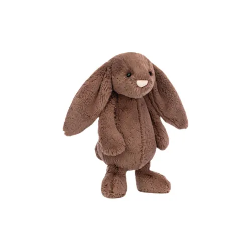 젤리캣 토끼 컬렉션 Bashful 토끼 웜 브라운 인형 플러시 돌 23cm/18cm 추천 신장 앉은 자세