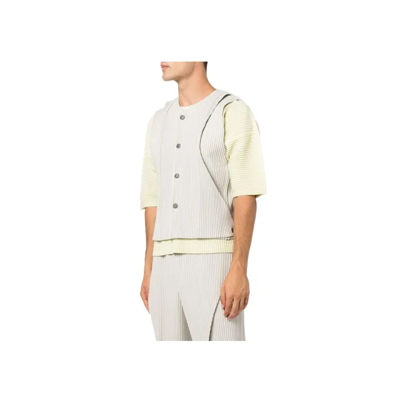 Homme Plissé Issey Miyake Vests Men Gray-1