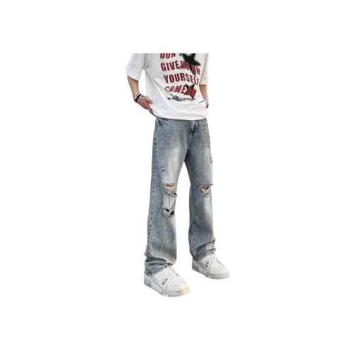 MGXEK 블루 남녀공용 청바지