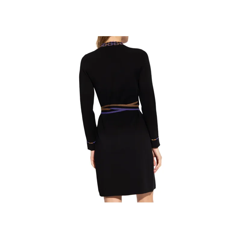DVF Diane Von Furstenberg Long-Sleeved Dresses Women's Black-3