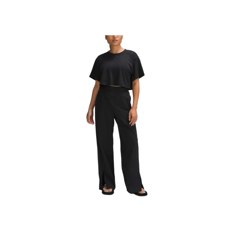 Lululemon Stretch Woven Wide Leg High Rise Pants Asia Fit Knitted Sports Pants Women's-11