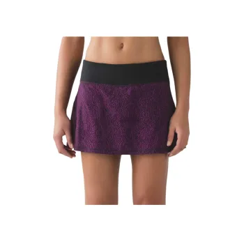Lululemon Circuit Breake Casual Short Skirts Women's Purple Black