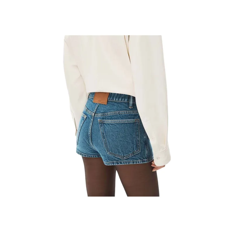 Alexander Wang Mid Rise Stretch Skort Deep Blue-4