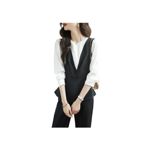 XWI 블랙 여성 캐주얼 슈트