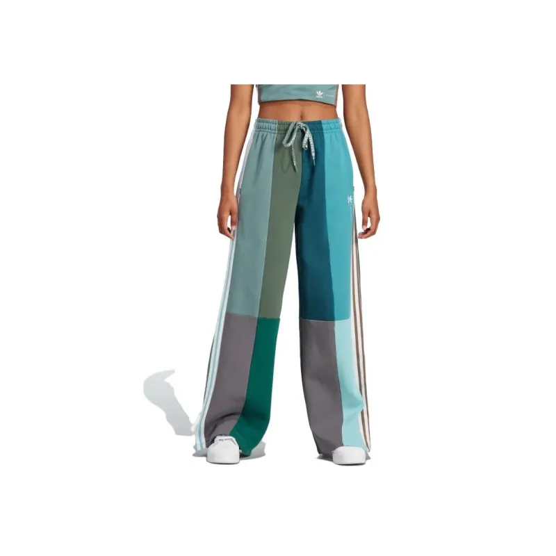 Adidas Originals Clover X KSENIASCHNAIDER Co branded Series Knitted Sweatpants Women's Ocean Green-4