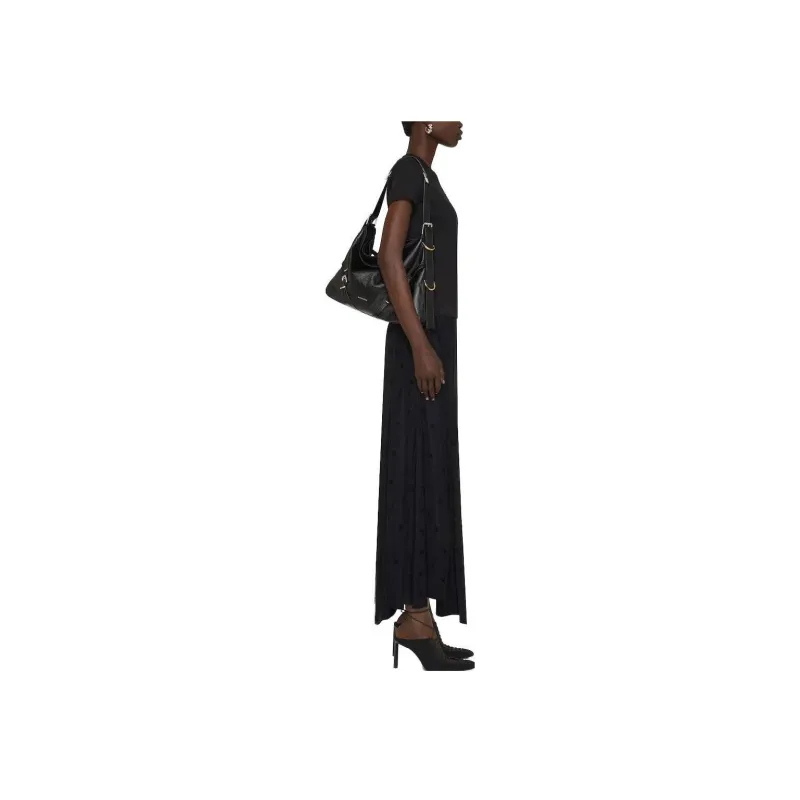 Givenchy Pleated Tulle Midi Skirt-3
