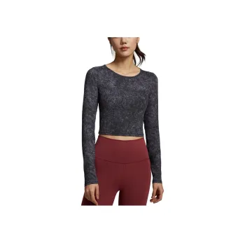 Lululemon Wunder Train Regular T-Shirt Women's Denim Washable Print Light Purple Black
