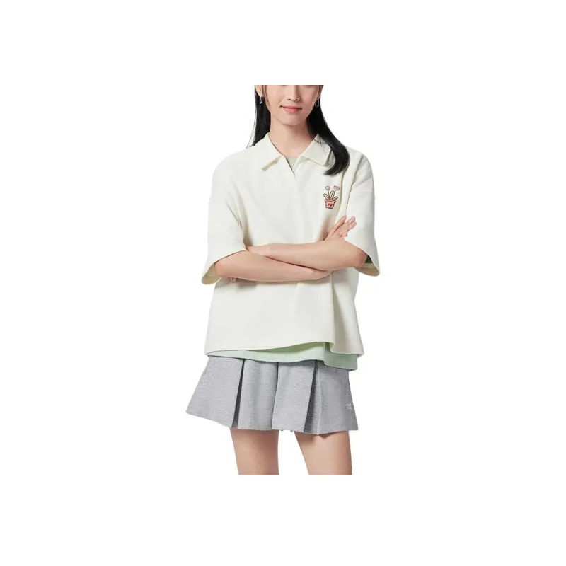 New Balance Heartfelt Living Polo Shirt Women's White-2