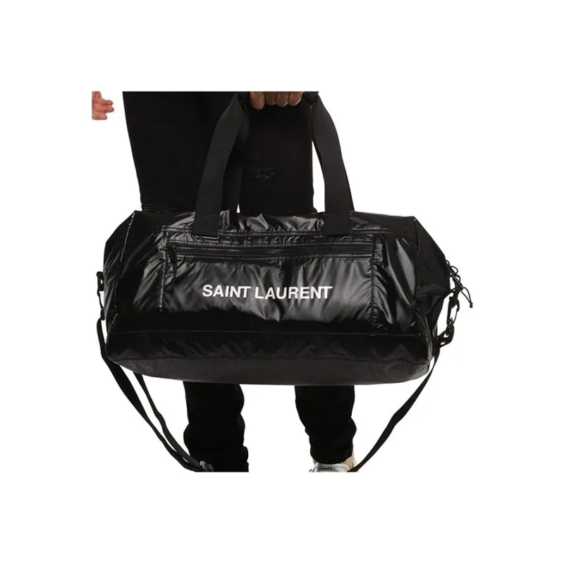SAINT LAURENT Nuxx Logo Printed Duffle Bag-5