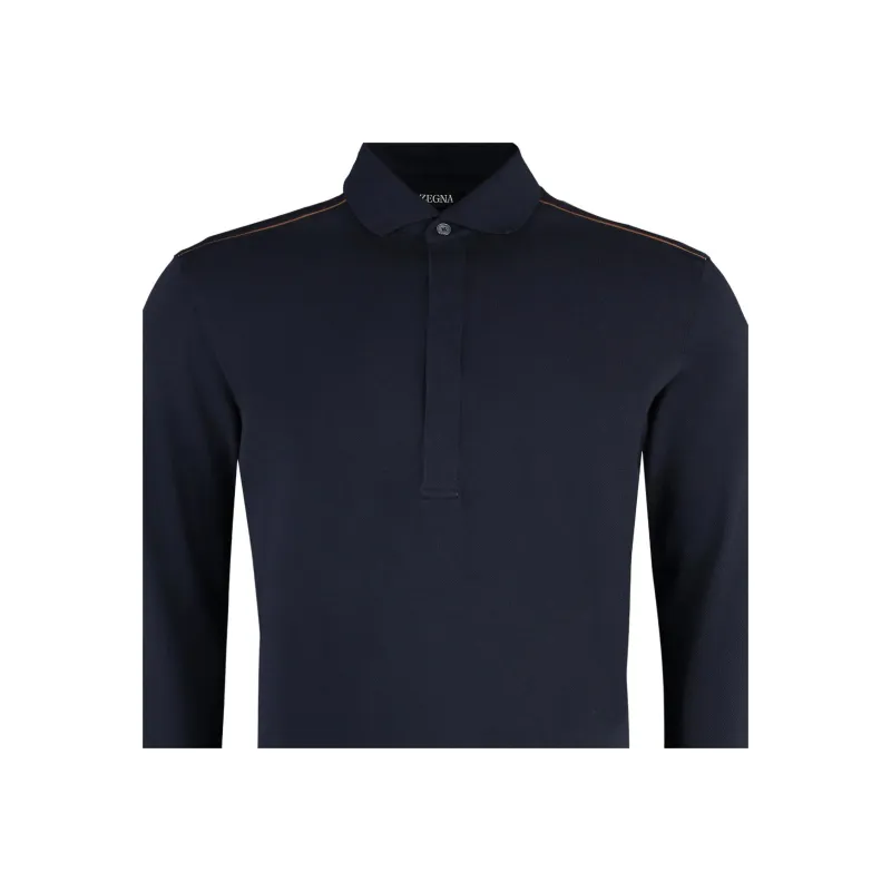 Zzegna Long Sleeved Polo Shirt-4