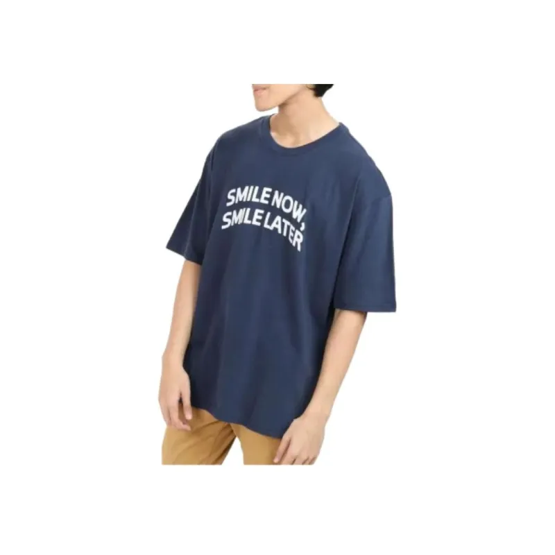 Vans Just Smile T Shirt Dark Blue Unisex-4