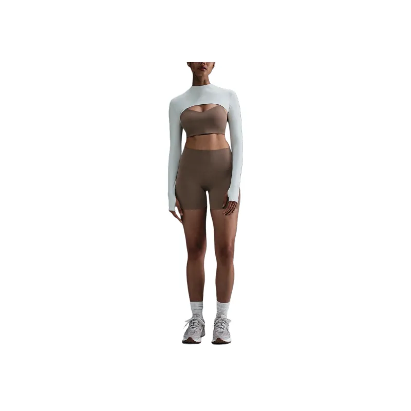 Nike Zenvy Women's Dri FIT Long Sleeve Shrug Top-1