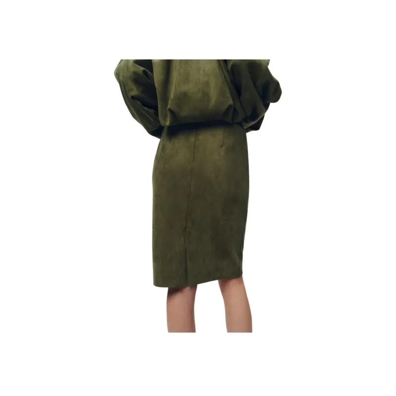 ZARA Casual Short Skirts Women's Medium Khaki-4