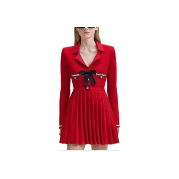 Self portrait Long Sleeved Dresses Women's France Red