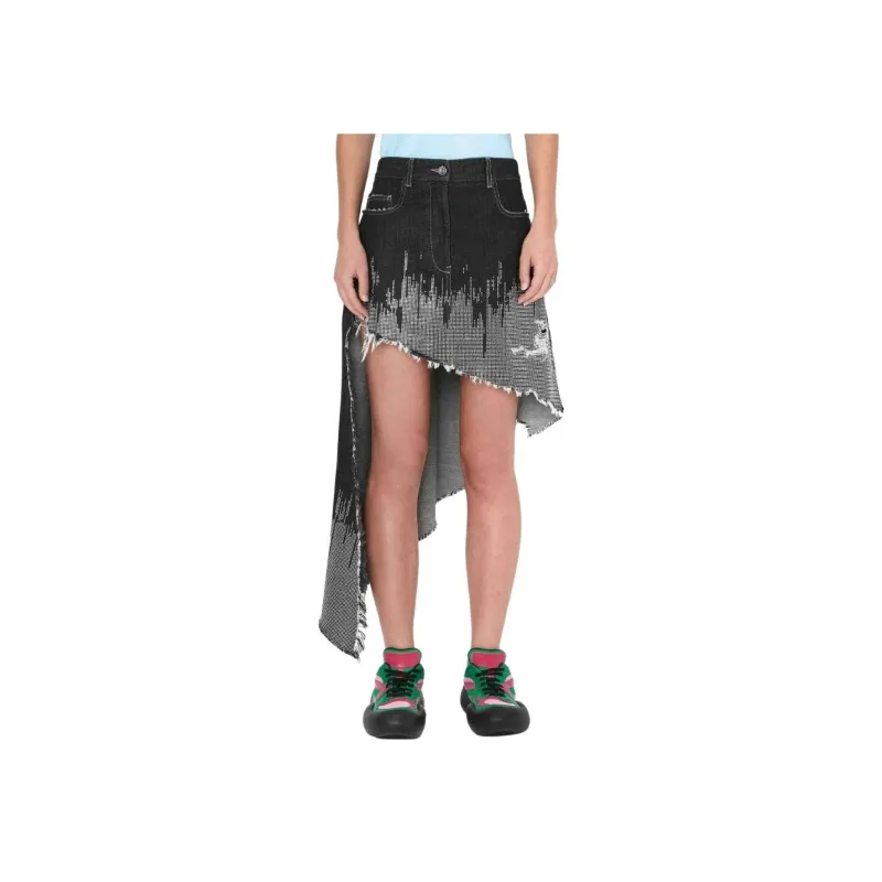 JW Anderson Studded Asymmetric Denim Skirt-3