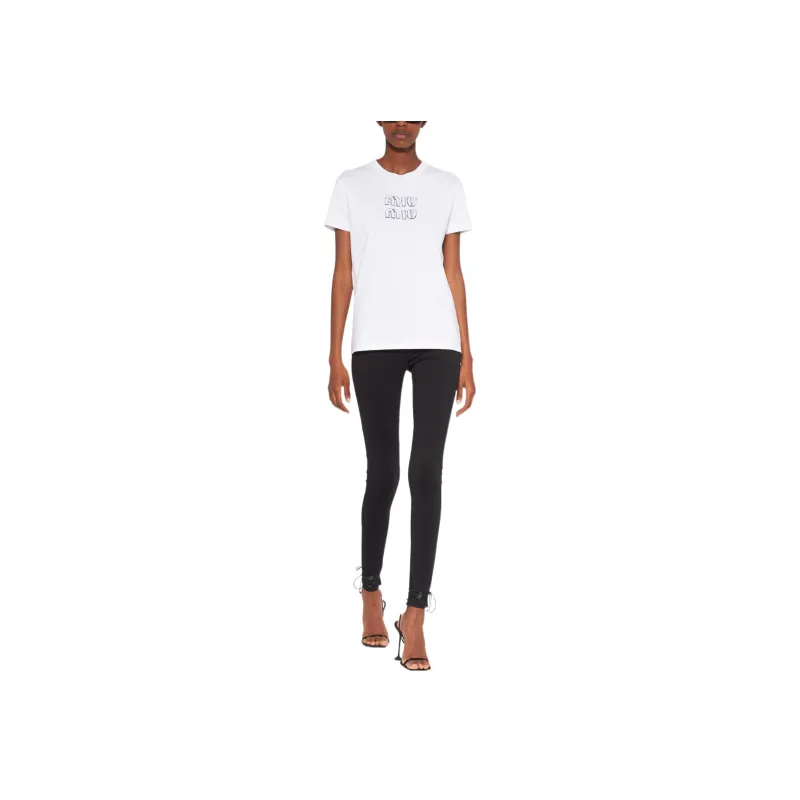 MIU MIU T Shirts Women's White-1