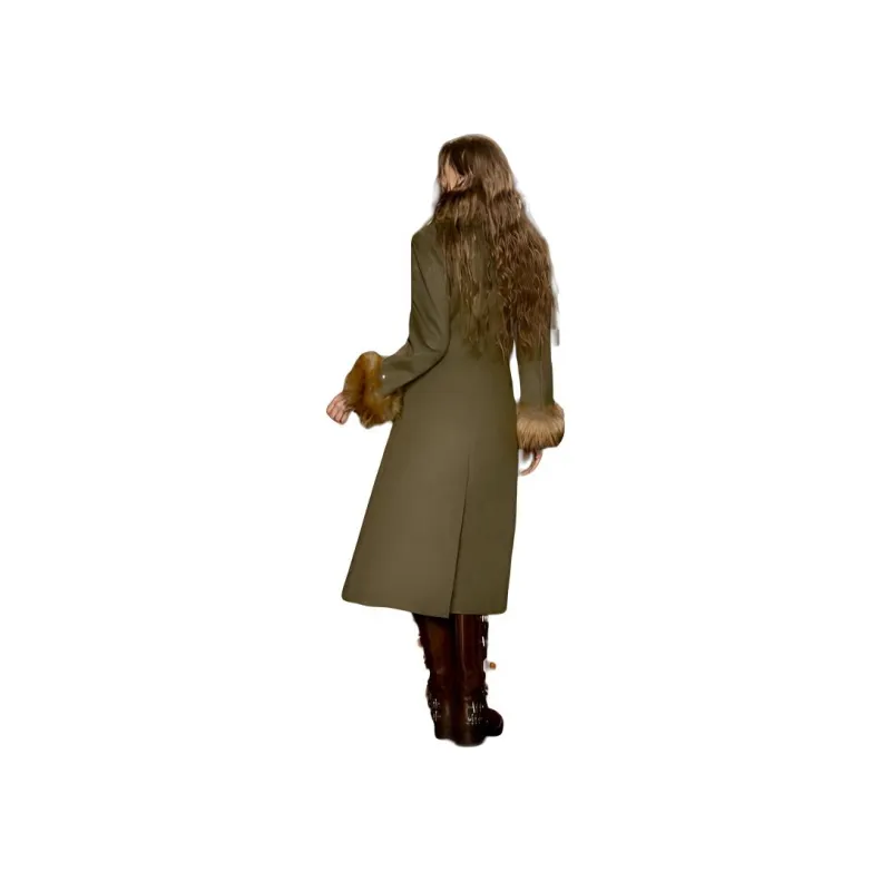 DeleteEX Coats Women's Yellow Brown Green-1