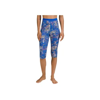Lululemon Swimming Shorts Women's Mixed Color Bellflower With Rapid Flower And Leaf Blue